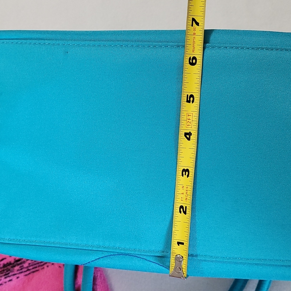 NEW Large Canvas Beach Tote Bag 17 X 11 X 7 Butterfly Summer Living Blue 2pc set - Picture 14 of 14